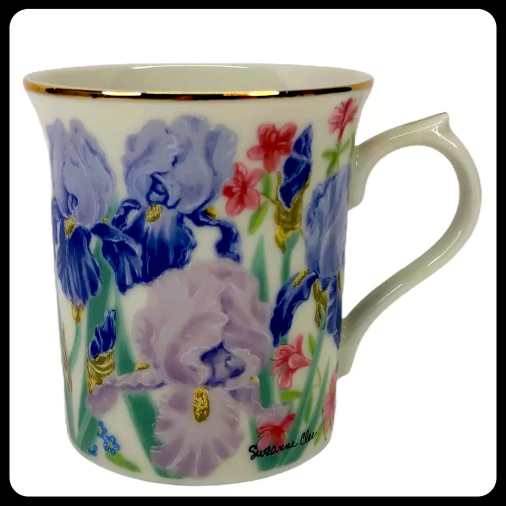 Lenox The Flower Blossom Mug Collection Iris by Suzanne Clee Fine Porcelain